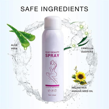 Silky Beauty Spray, Quick and Painless Hair Removal Spray Foam for Legs, Arms, Underarms, Chest, Back, for Men and Women Skin Care 150ml